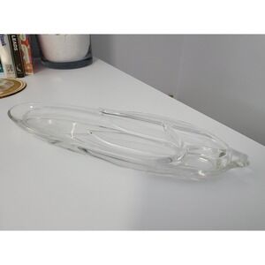 Vintage Corn on the Cob Crystal Dish, Corn Bowl